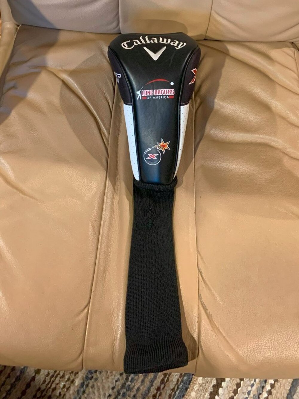 CALLAWAY X HOT GOLF CLUB DRIVER COVER, BLACK/RED/WHITE